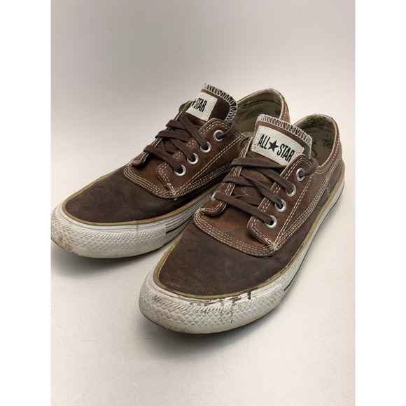 Converse Other - Converse All Star Brown Leather Low Top Sneakers 118992 Mens 8 Womens 10